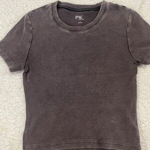 PacSun Baby Tee in Washed Black